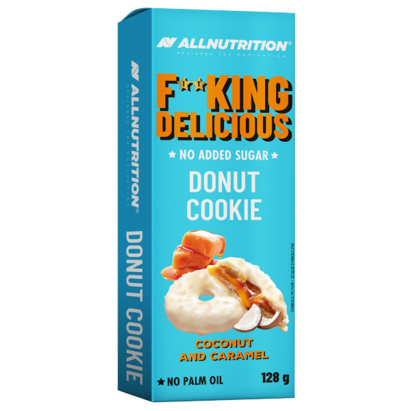Fitking Delicious Donut Cookie, Coconut and Caramel - 128g