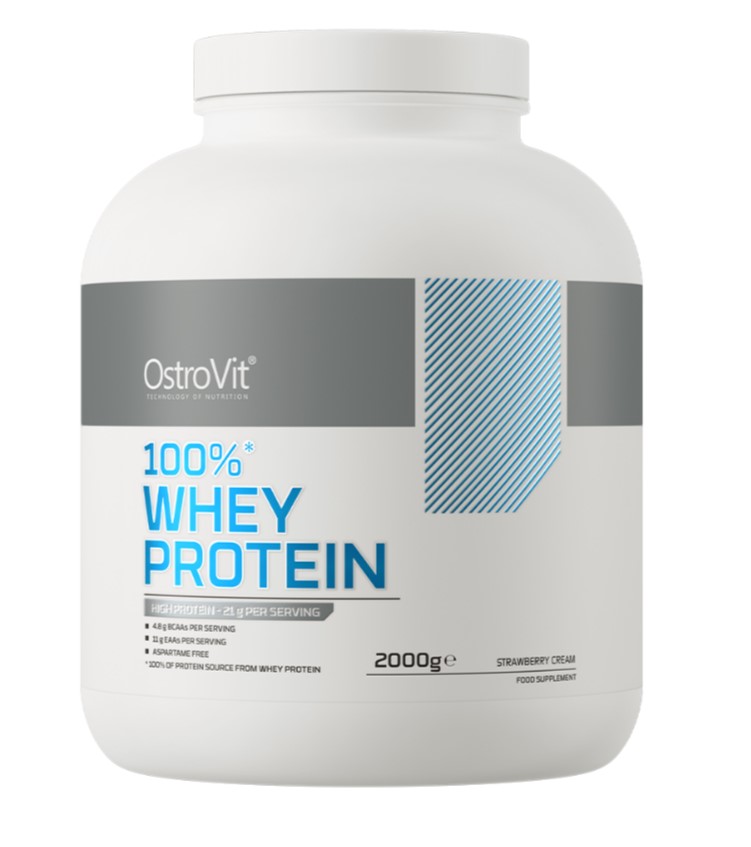 100% Whey Protein, Strawberry Cream - 2000g