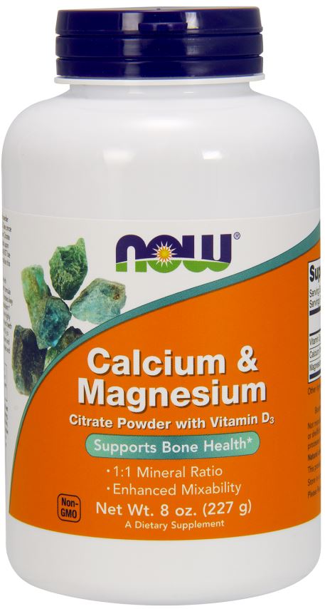 Calcium & Magnesium, Citrate Powder with Vitamin D3 - 227g