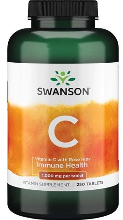 Vitamin C with Rose Hips, 1000mg - 250 tablets