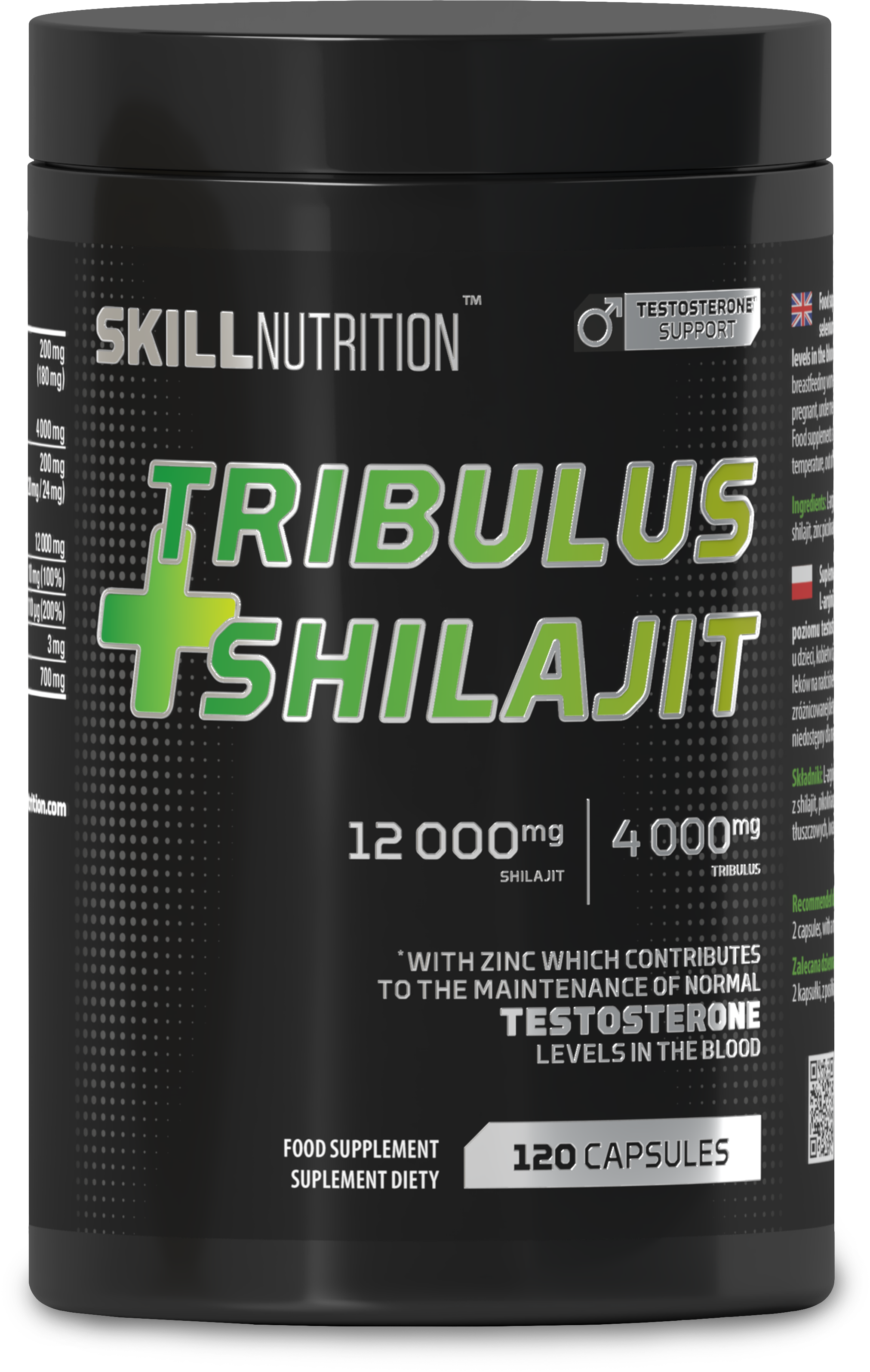 Tribulus + Shilajit - 120 vegan caps