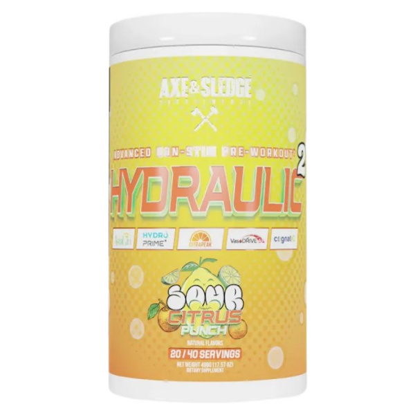 Hydraulic V2 Non-Stim Pre-Workout, Sour Citrus Punch (EAN 810164580139) - 498g