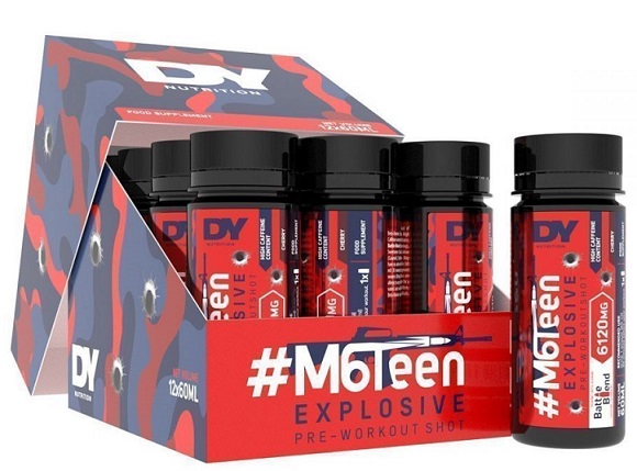 #M6Teen Explosive Pre-Workout Shot, Peach - 12 x 60ml.