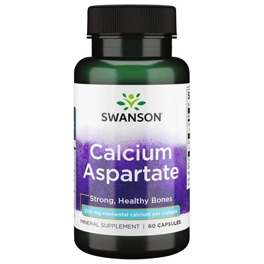 Calcium Aspartate, 200mg Elemental Calcium - 60 caps