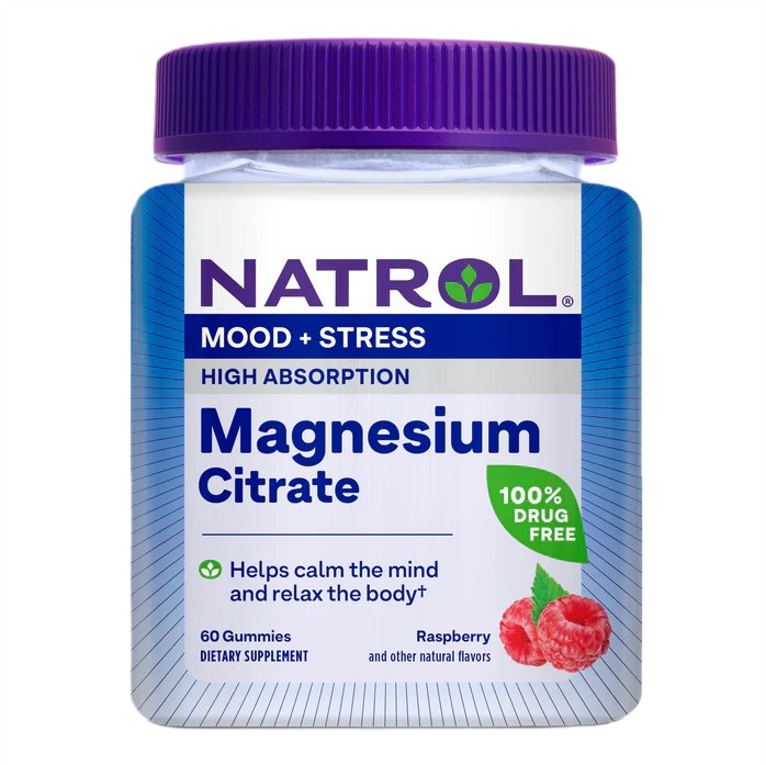 High Absorption Magnesium Citrate, Raspberry - 60 gummies