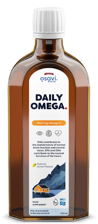 Daily Omega, 1600mg Omega 3 (Natural Lemon) - 250 ml.