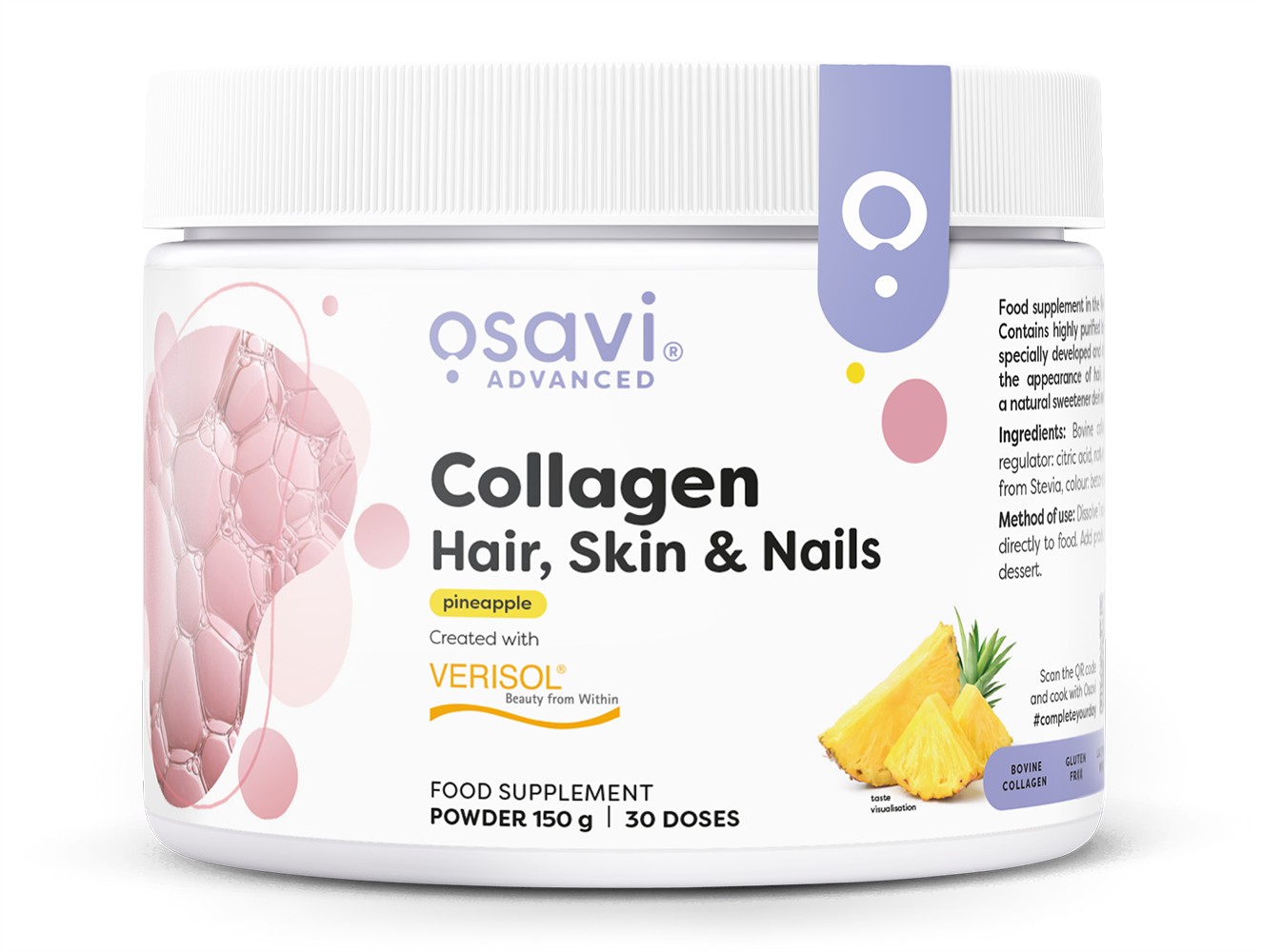 Collagen Peptides (Hair, Skin & Nails), Pineapple - 150g