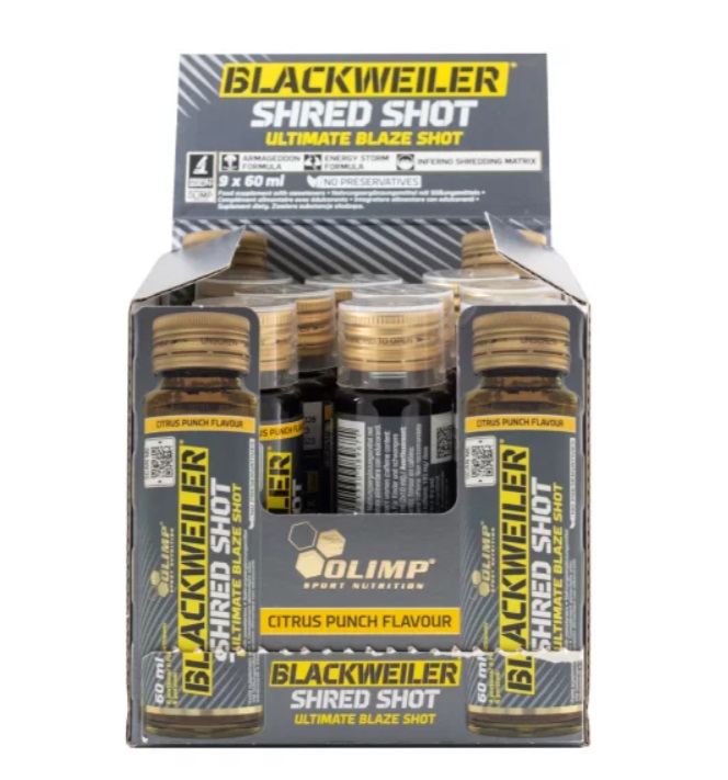 Blackweiler Shred Shot, Citrus Punch (EAN 5901330096877) - 9 x 60 ml.
