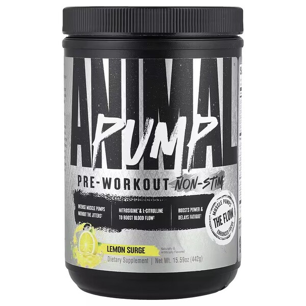 Pump Pre-Workout Non-Stim, Lemon Surge - 442g