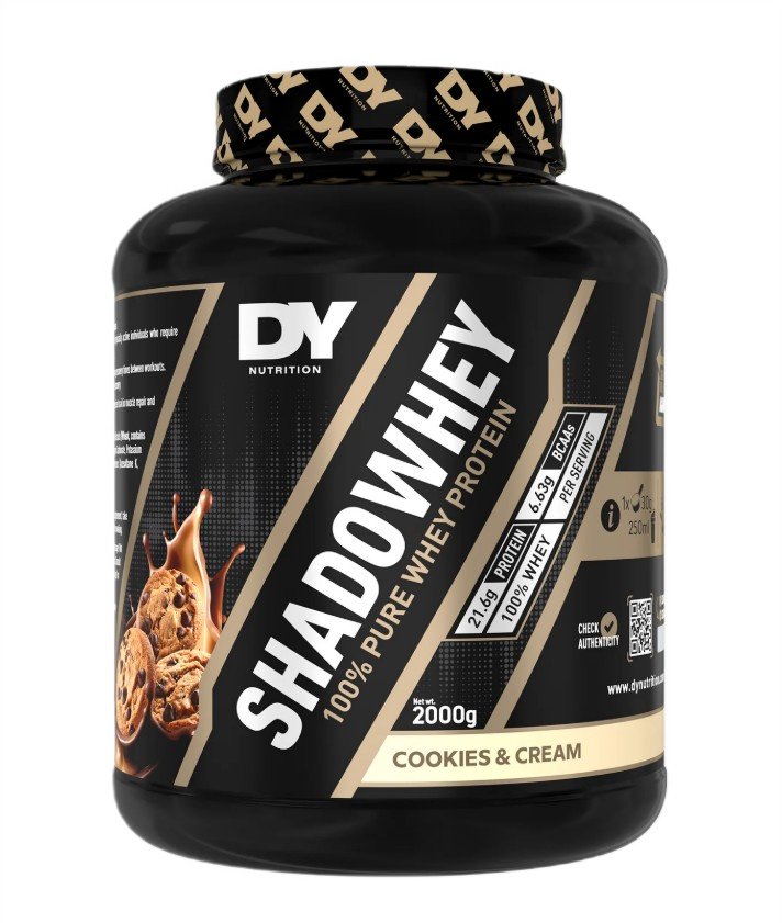 ShadoWhey 100% Pure Whey Protein, Cookies & Cream - 2000g