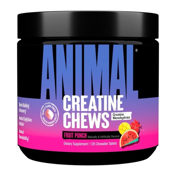Animal Creatine Chews, Fruit Punch (EAN 039442033314) - 120 chewable tablets