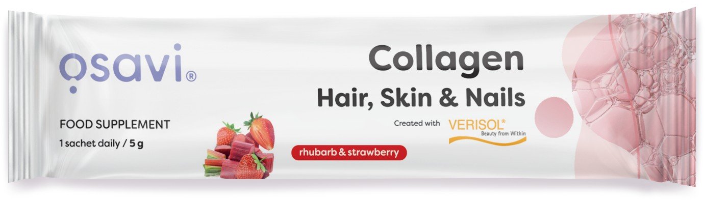 Collagen Peptides (Hair Skin & Nails), Rhubarb & Strawberry - 5g (1 serving)