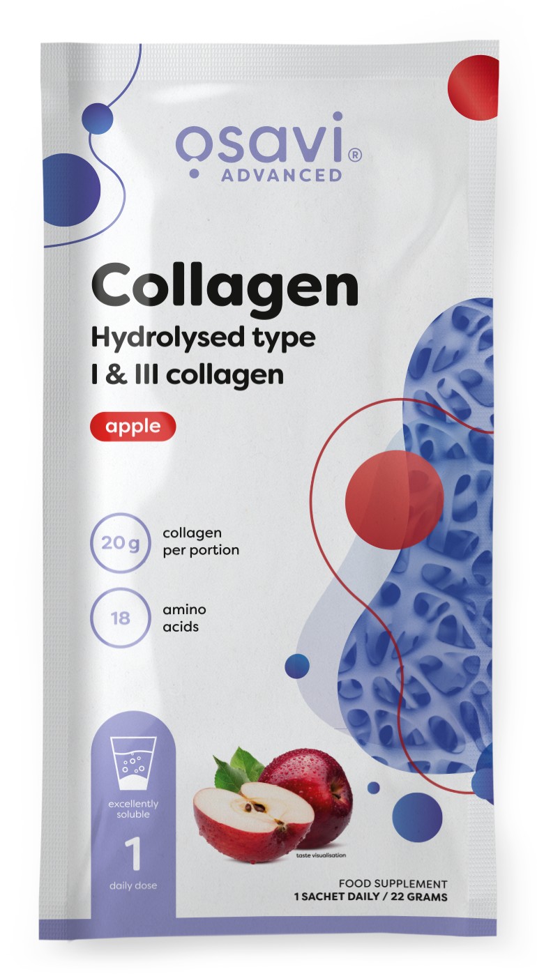 Collagen Hydrolysed Type I & III, Apple - 22g (1 serving)