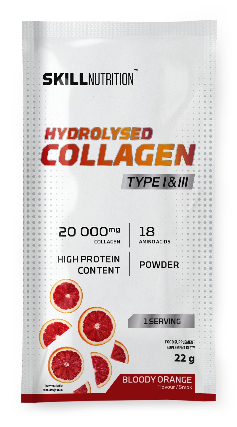 Hydrolysed Collagen Type I & III, Bloody orange - 22g (1 serving)