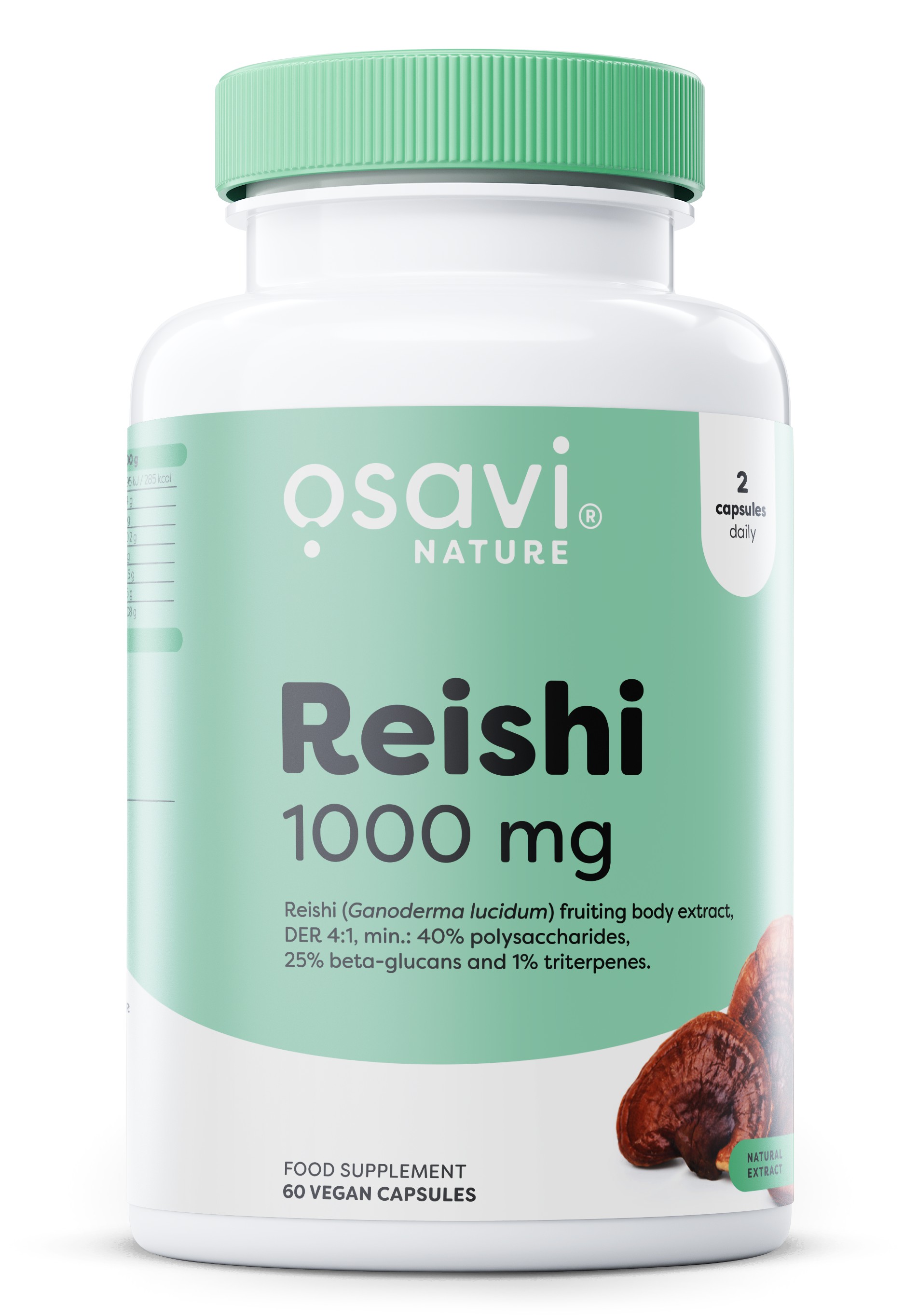 Reishi, 1000 mg - 60 vegan caps
