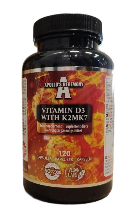 Vitamin D3 with K2 MK7 - 120 vcaps