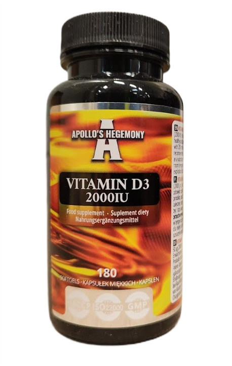 Vitamin D3 2000IU - 180 softgels