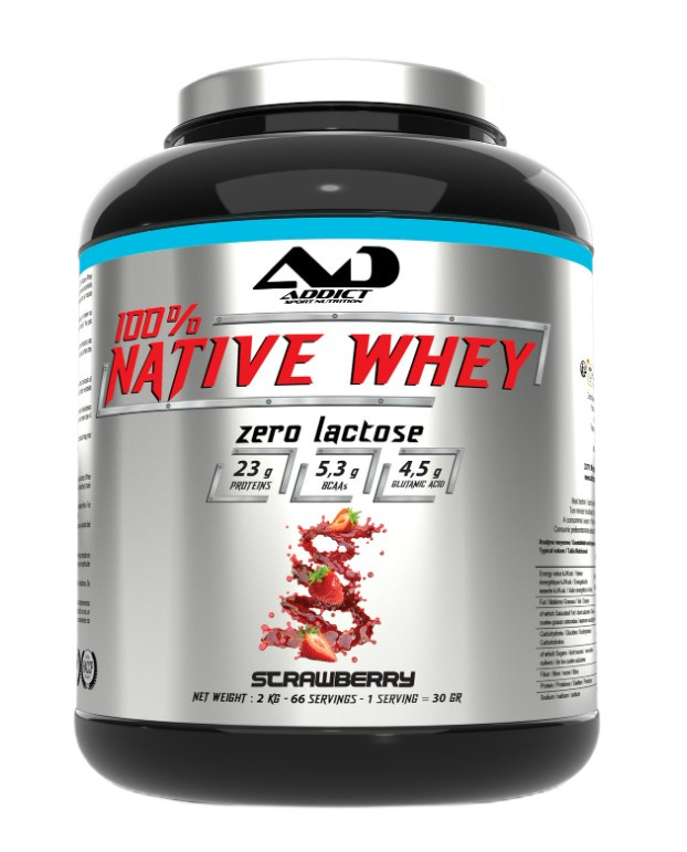 100% Native Whey Zero Lactose, Strawberry - 2000g