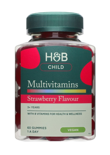 Child Multivitamins Gummies, Strawberry - 60 gummies
