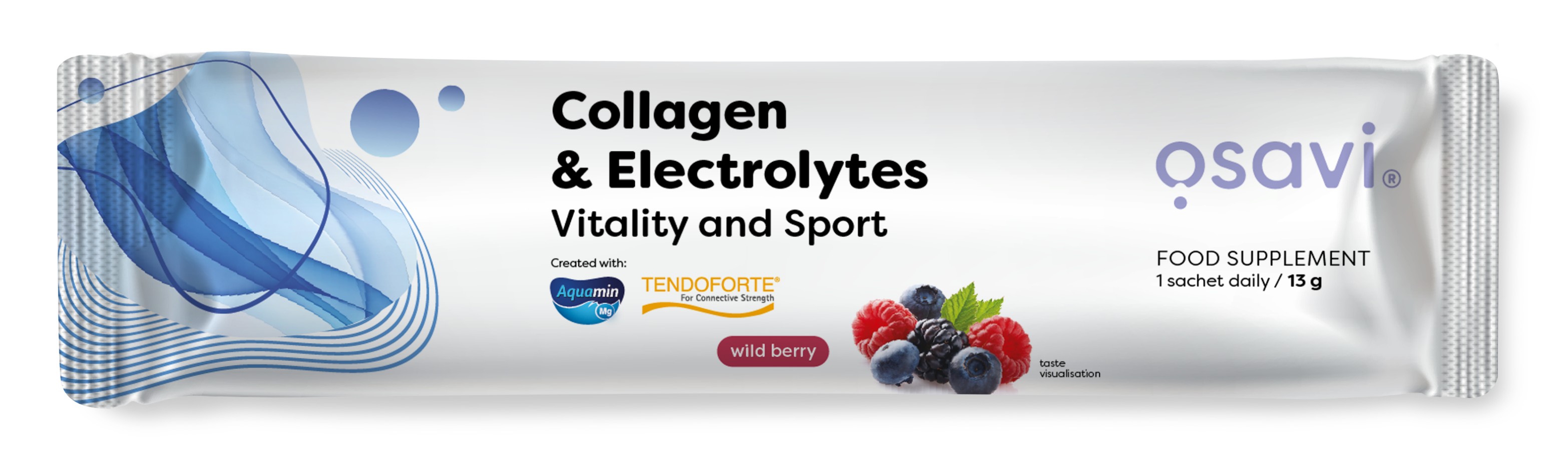Collagen Electrolytes Vitality and Sport, Wild Berry - 13g (1 serving)