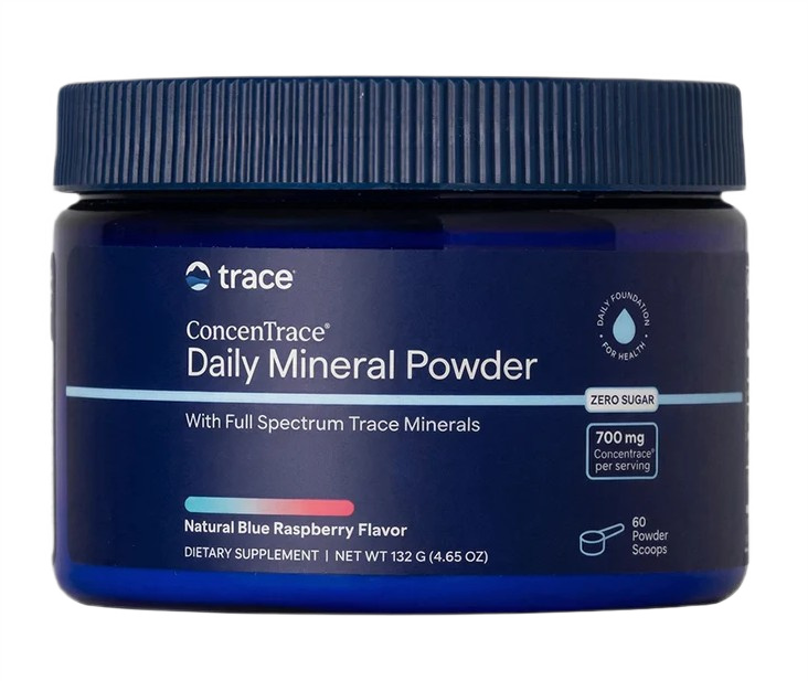 ConcenTrace Daily Mineral Powder, Natural Blue Raspberry - 132g