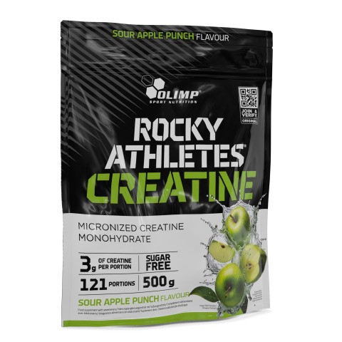 Rocky Athletes Creatine, Sour Apple Punch - 500g