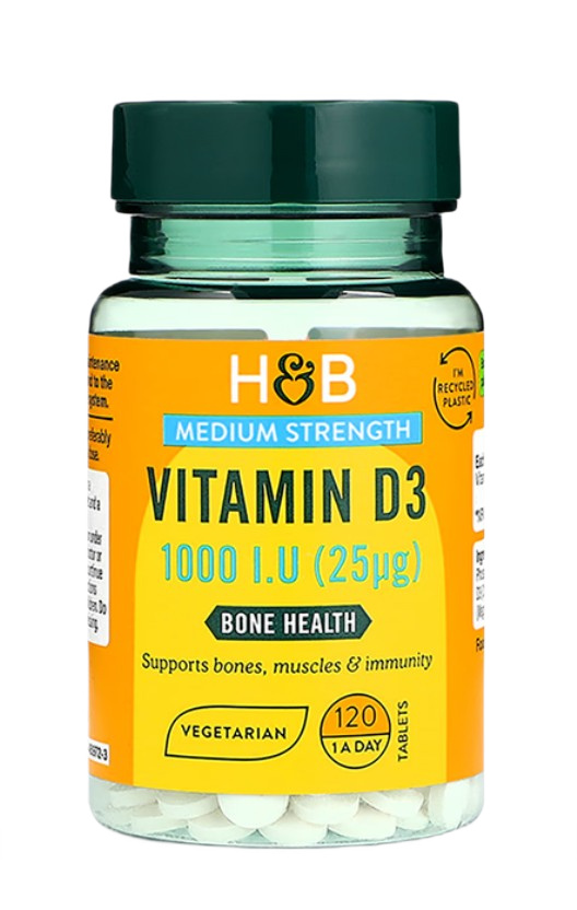 Vitamin D3, 25mcg - 120 tablets