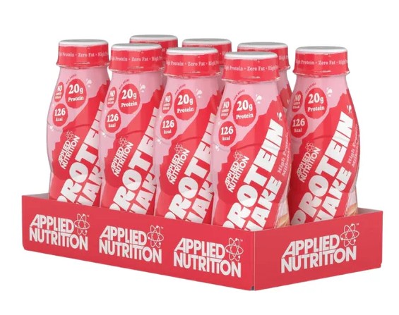 High Protein Shake, Strawberries & Cream (EAN 05056555202074) - 8 x 330 ml.
