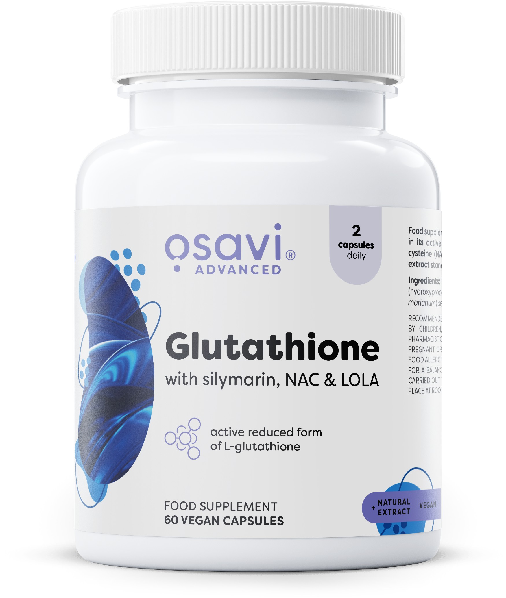 Glutathione with Silymarin, NAC & LOLA - 60 vegan caps