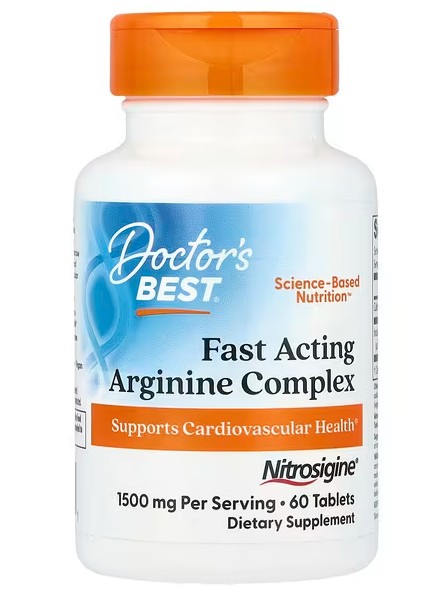 Fast Acting Arginine Complex with Nitrosigine, 750mg - 60 tablets