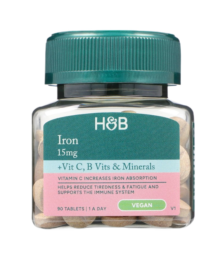 Iron, 15mg with Vitamins & Minerals - 90 tablets (EAN 5059604748714)