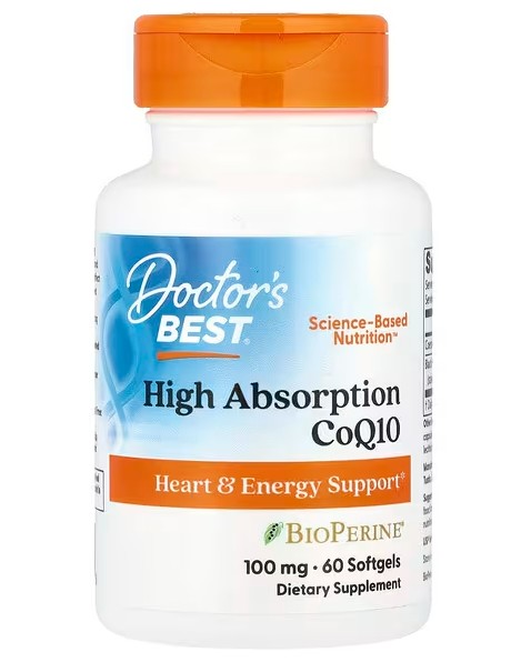 High Absorption CoQ10 with BioPerine, 100mg - 60 softgels