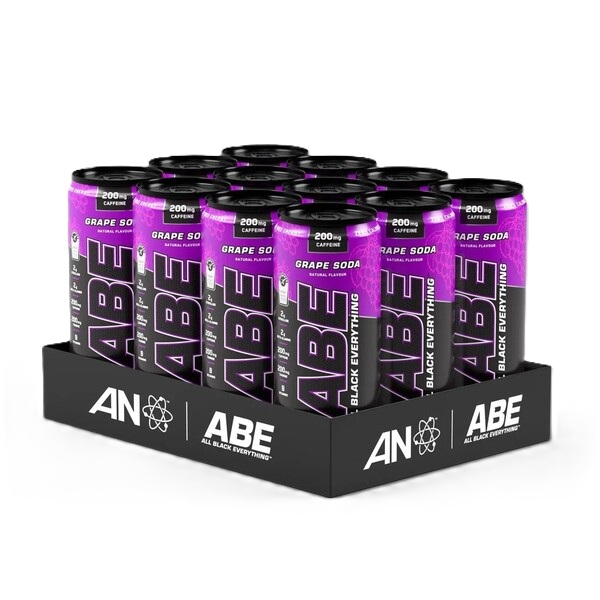 ABE Energy + Performance Cans, Grape Soda - 12 x 330 ml.