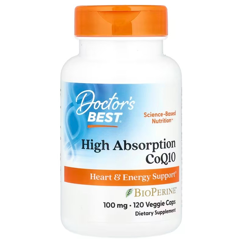 High Absorption CoQ10 with BioPerine, 100mg - 120 vcaps