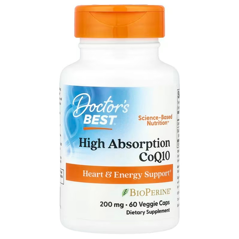 High Absorption CoQ10 with BioPerine, 200mg - 60 vcaps