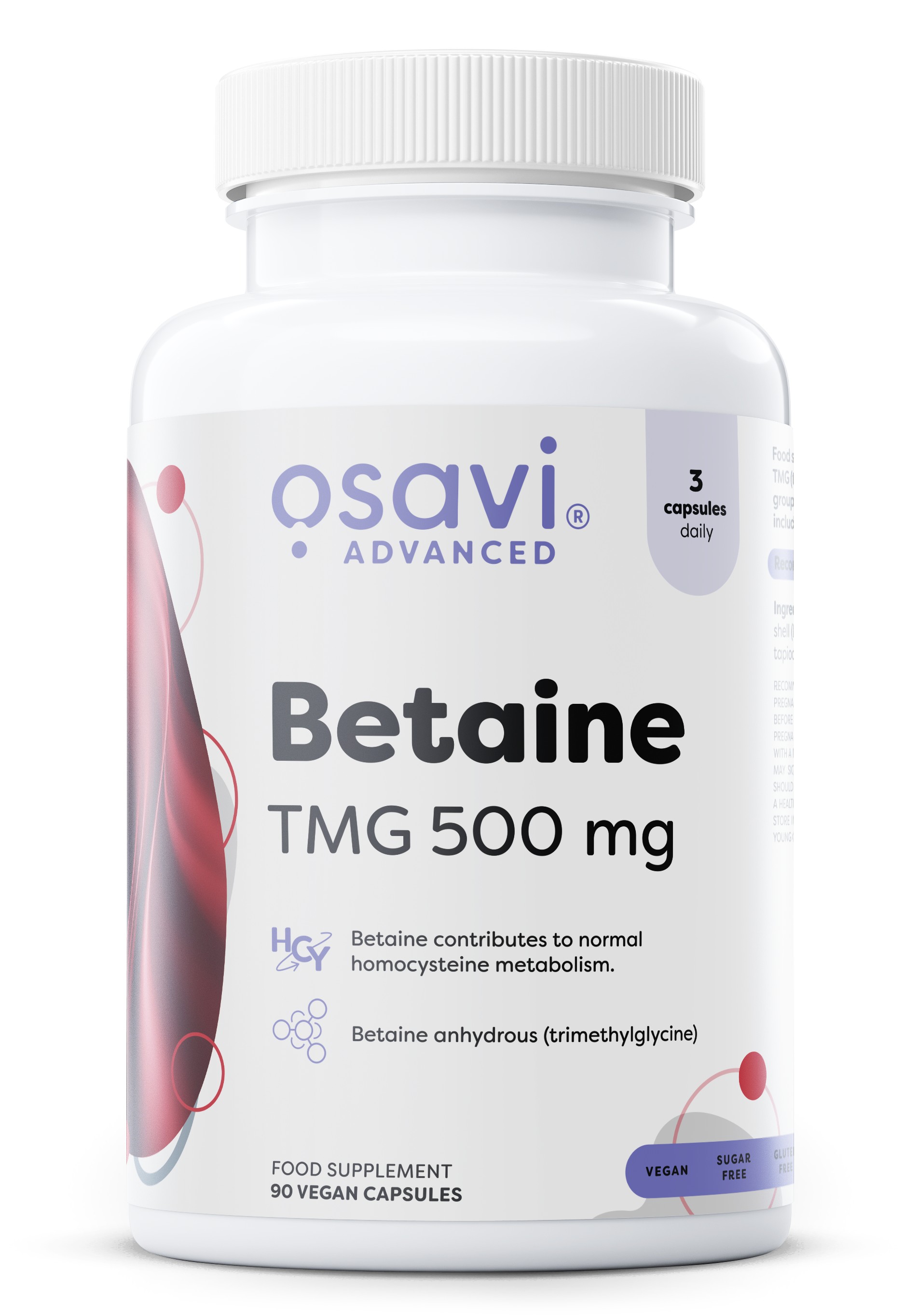 Betaine, TMG 500mg - 90 vegan caps