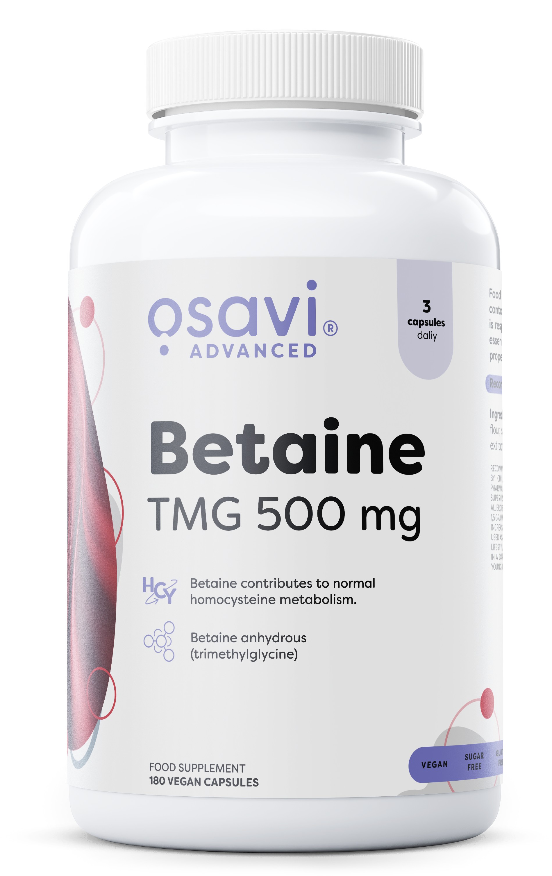 Betaine, TMG 500mg - 180 vegan caps