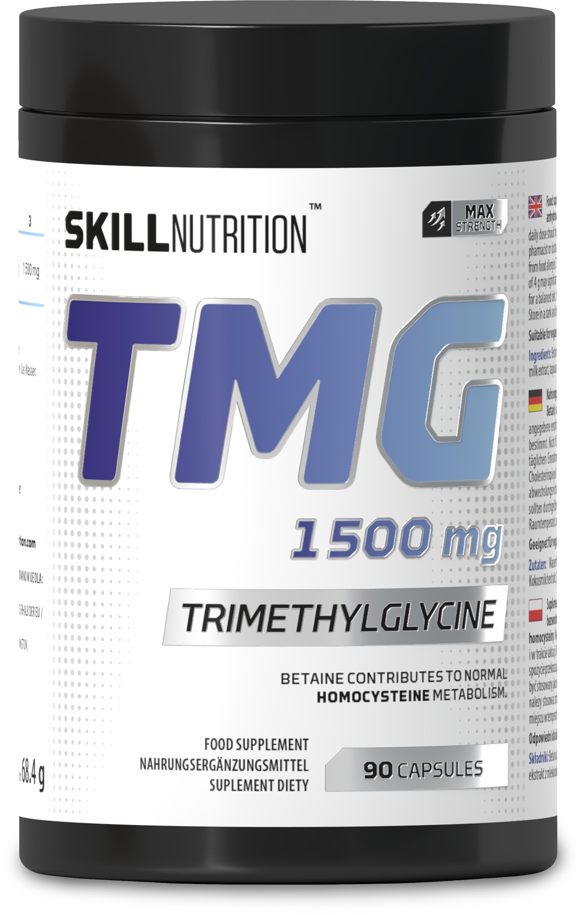 TMG Trimethylglycine, 1500mg - 90 vegan caps