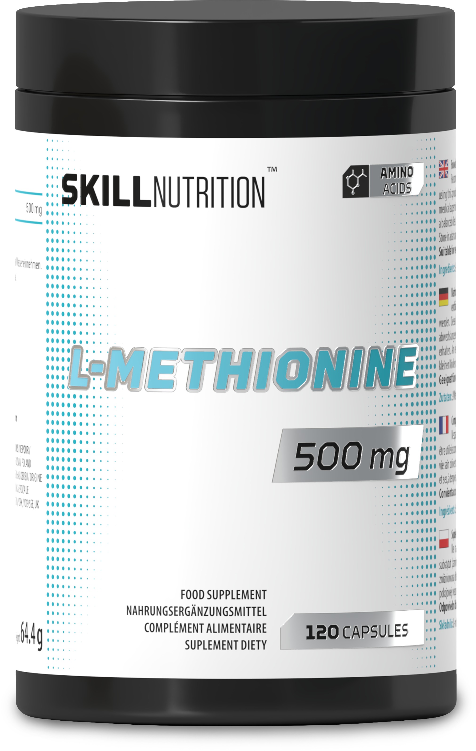 L-Methionine, 500mg - 120 vegan caps