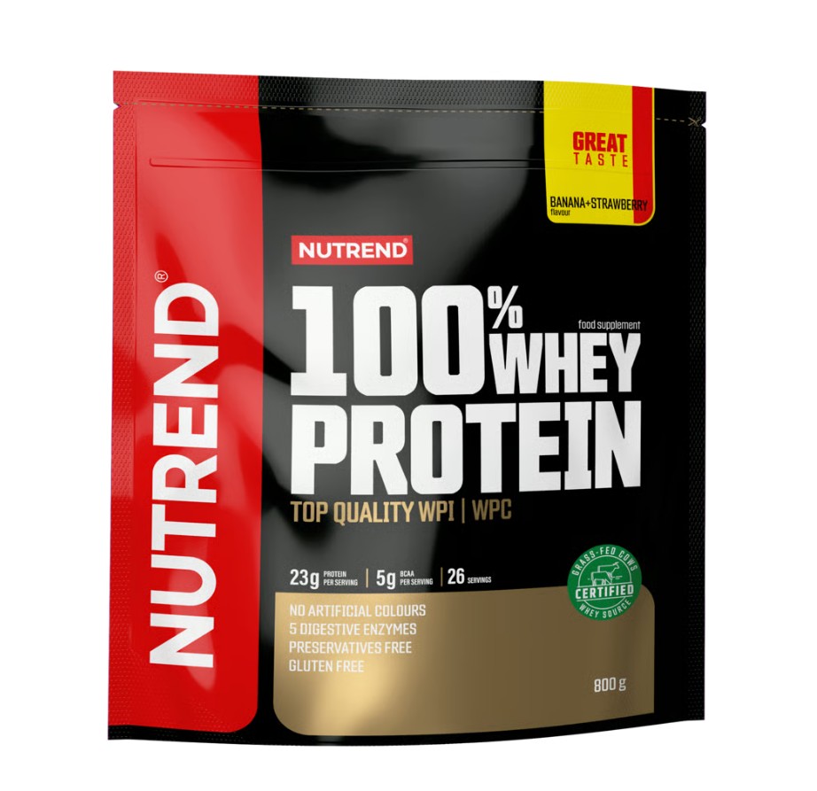 100% Whey Protein, Banana + Strawberry - 800g