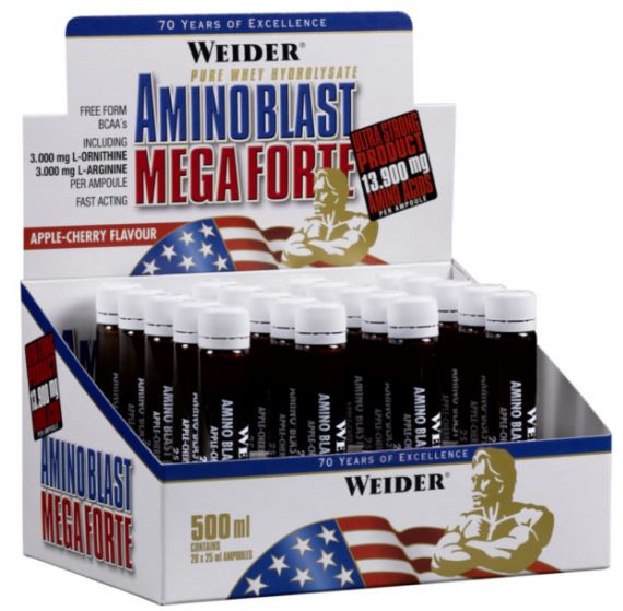 Amino Blast Mega Forte. Apple-Cherry - 20 x 25 ml.