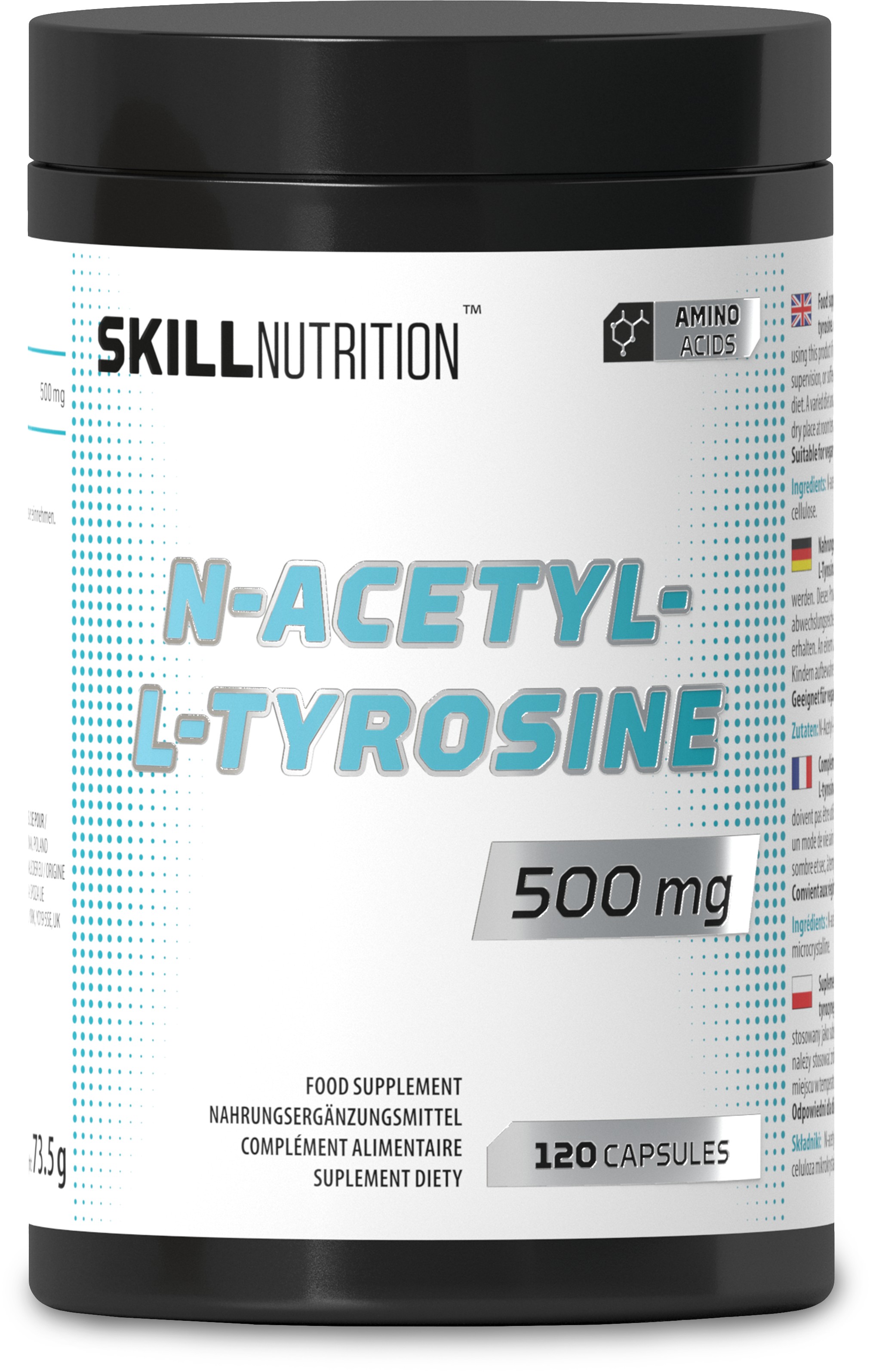 N-Acetyl-L-Tyrosine, 500mg - 120 vegan caps