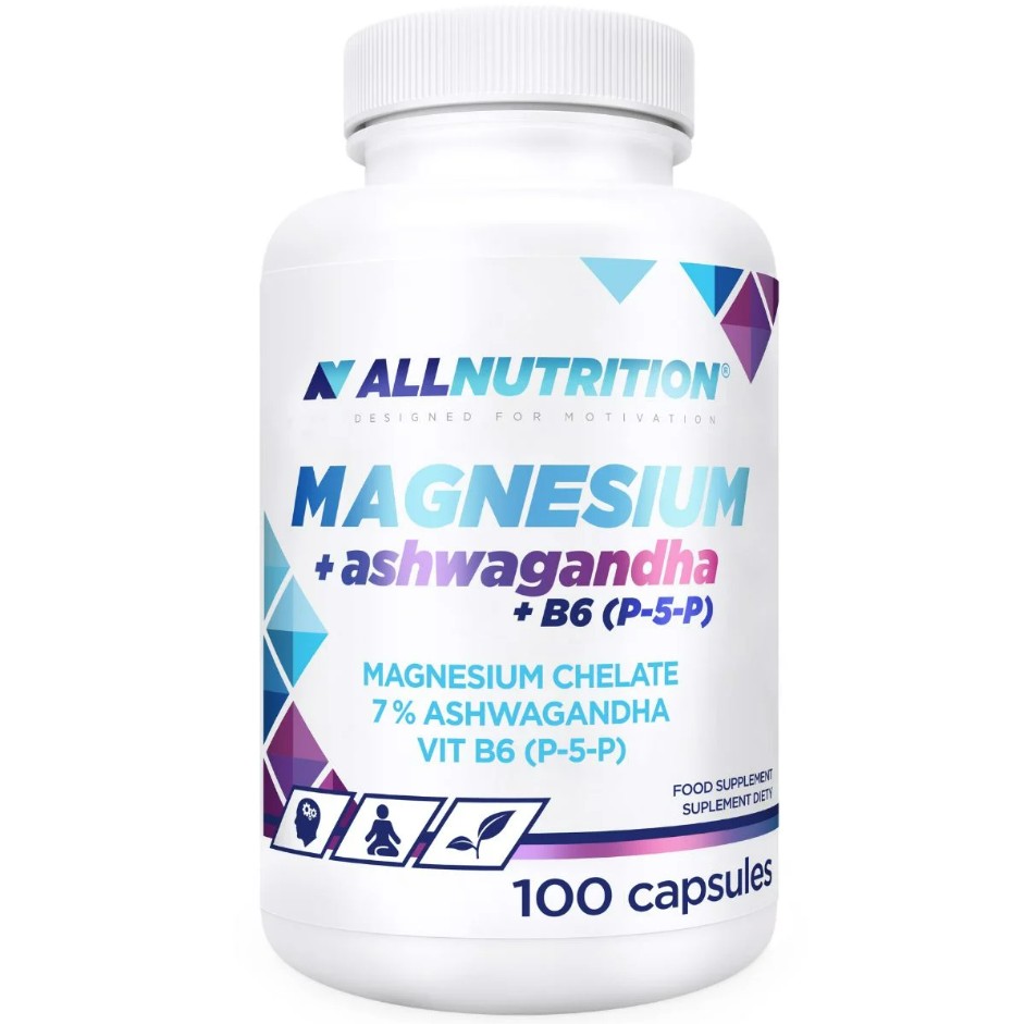 Magnesium + Ashwagandha + B6 (P-5-P) - 100 caps