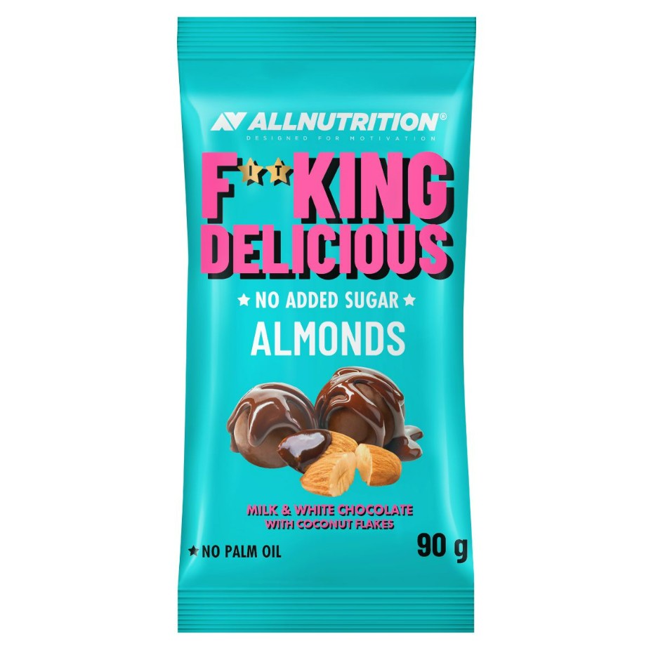 Fitking Delicious Almonds. Milk & White Chocolate with Coconut Flakes - 90g