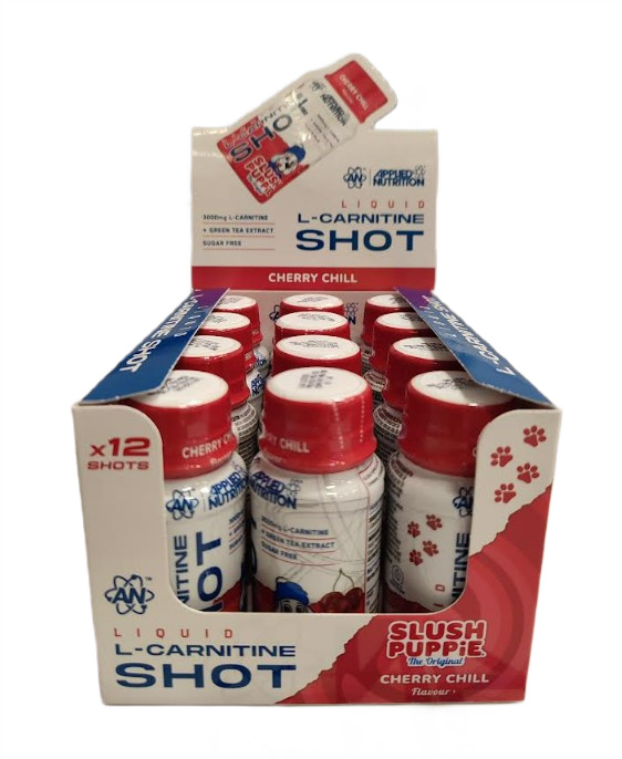 Liquid L-Carnitine Shot. Slush Puppie Cherry Chill - 12 x 60 ml.