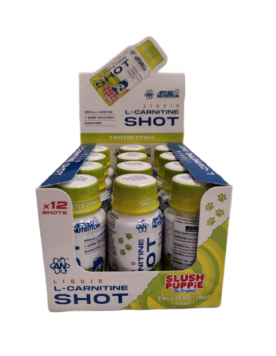 Liquid L-Carnitine Shot. Slush Puppie Twisted Citrus - 12 x 60 ml.