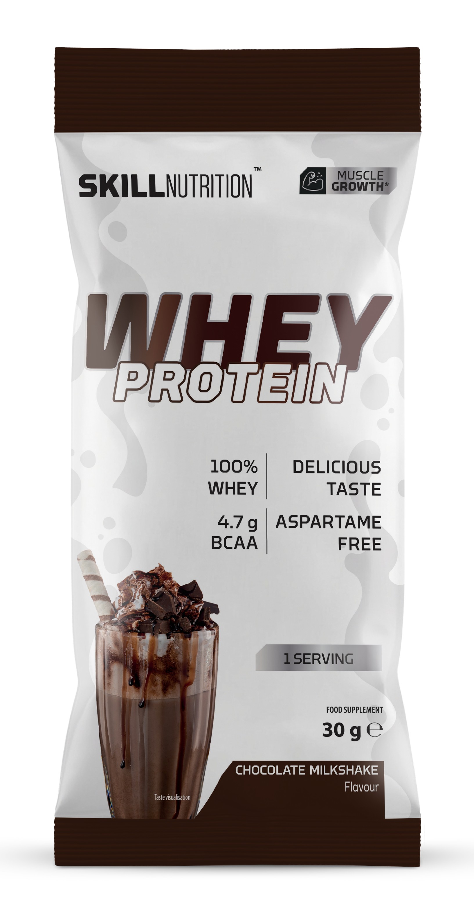 Whey Protein Powder, Chocolate Milkshake - 30g (1 serving)
