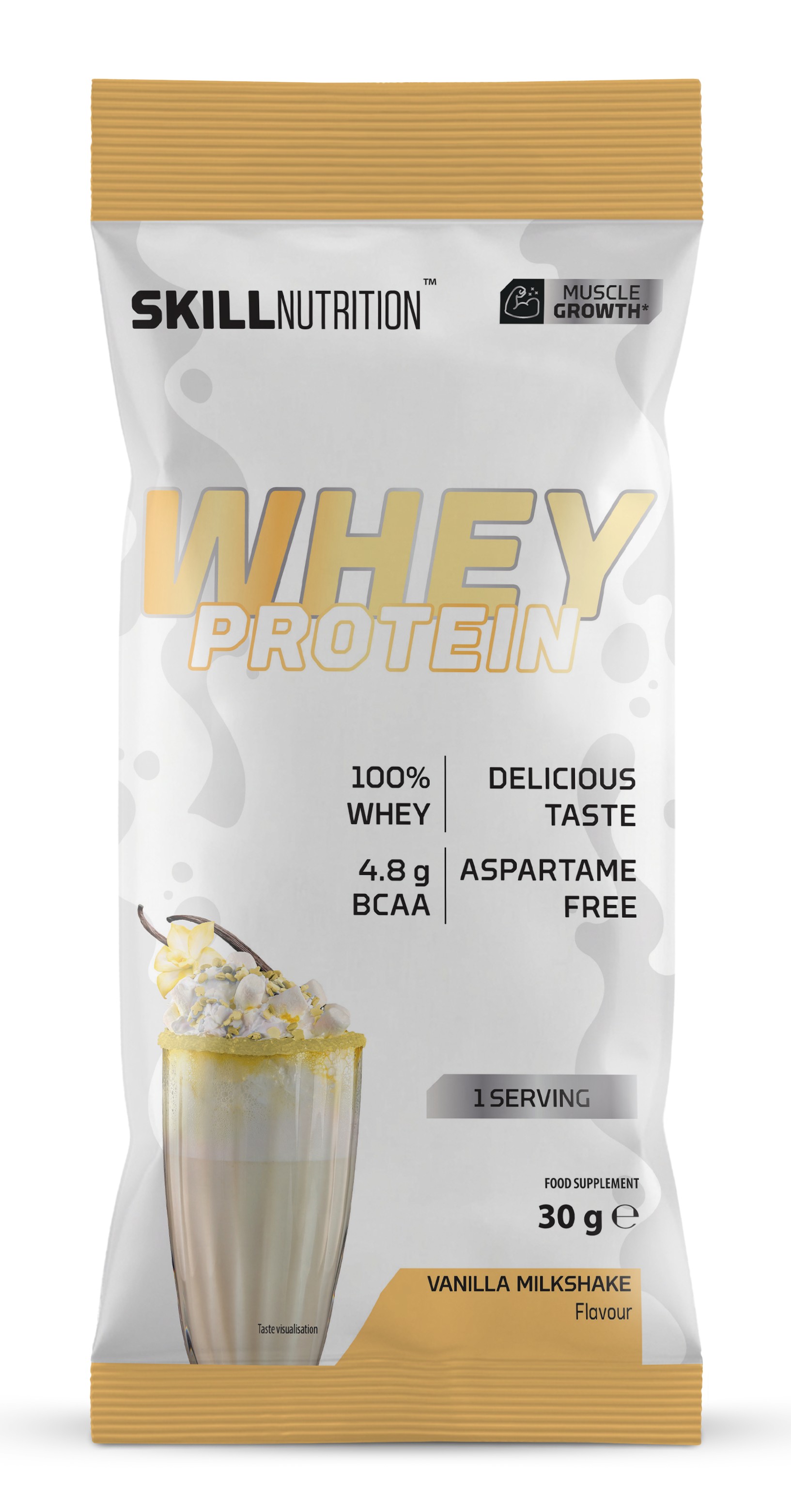 Whey Protein Powder, Vanilla Milkshake - 30g (1 serving)