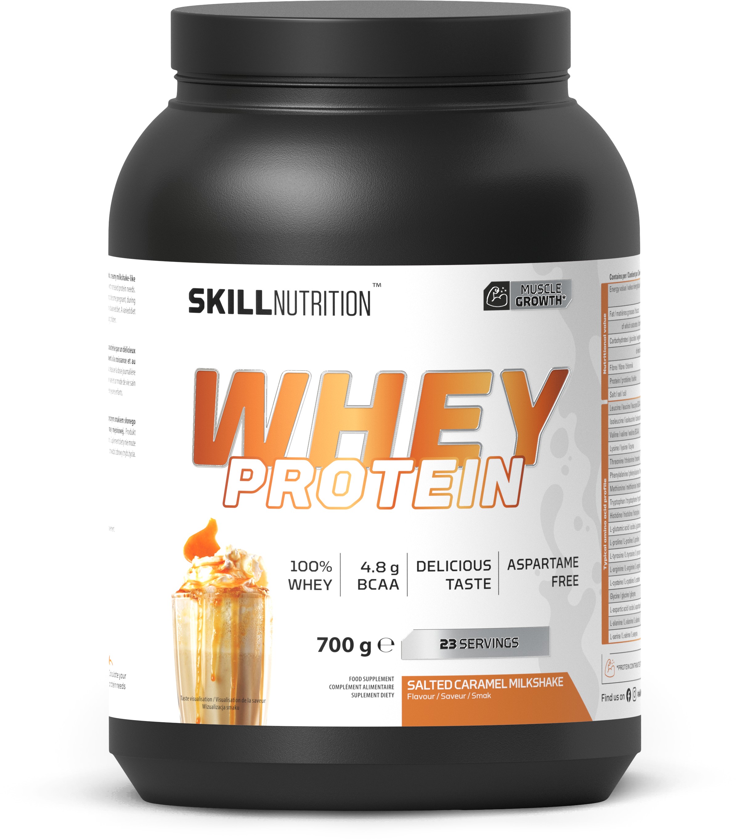 Whey Protein Powder, Salted Caramel Milkshake - 700g