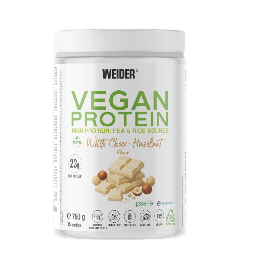 Vegan Protein, White Choco-Hazelnut - 750g